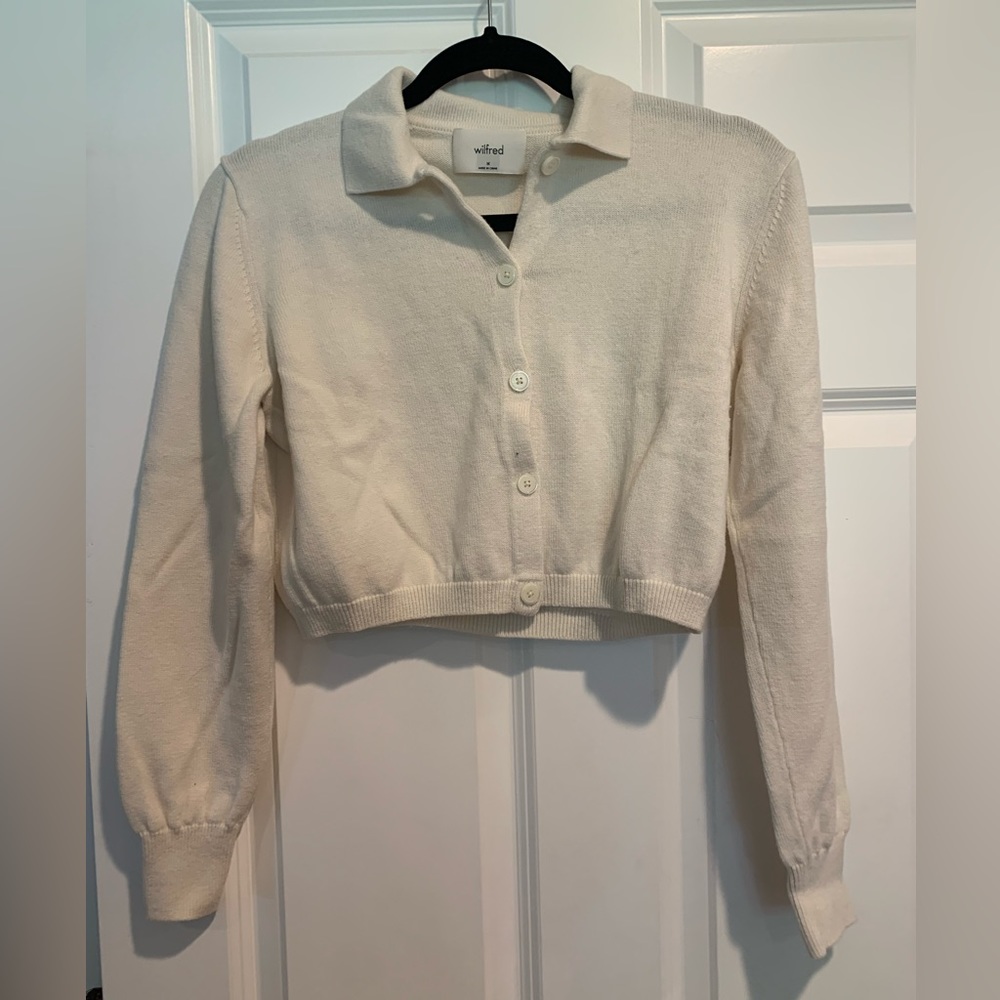 Aritzia Wilfred Off White Nextdoor Sweater